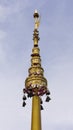 Thai gable apex pagoda with sky Royalty Free Stock Photo