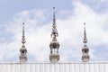 Thai gable apex with sky art Royalty Free Stock Photo