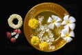 Thai garland Flowers and Water with jasmine Royalty Free Stock Photo