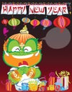 Chinese new year advertisement poster Thai giant cartoon acting
