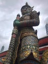 A thai giant guard statue in thai