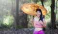 Thai girl dressing with traditional style