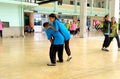 A Thai girl is fighting with a friend boy in their school in Pranburi, Thailand January 15, 2019