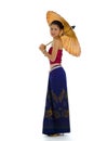 Thai girl in traditional clothes Royalty Free Stock Photo