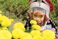 Thai girl wear costume traditional of ethnic hmong