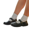 Thai schoolgirl's shoe isolation Royalty Free Stock Photo