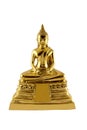 Thai Golden Buddha on White Background Royalty Free Stock Photo