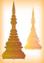 Thai Golden crown vector Royalty Free Stock Photo