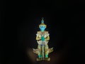 Thai golden demon warrior, Green giant guardian Royalty Free Stock Photo