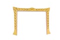 Thai golden frame for window and door on white