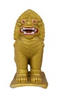 Thai golden lion statue