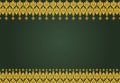 Thai golden vintage frame pattern template abstract background