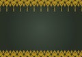 Thai golden vintage pattern vector abstract background frame