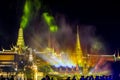 Phra Nakhon,Bangkok,Thailand on May25,2019:Fantastic light and sound show at Sanam Luang ceremonial ground,in front of Wat Phra Ka