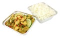 Thai Green Chicken Curry Take Away Meal Royalty Free Stock Photo