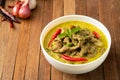Thai Green Curry with Beef ,Gaeng Kiaw Wan Royalty Free Stock Photo