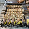 Thai grilled bananas in peels Royalty Free Stock Photo