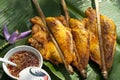 Thai Grilled Chicken with Chili Sauce Royalty Free Stock Photo