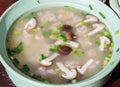 Thai gruel with mushroom