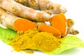 Thai herbal medicine from Tumeric roots. Royalty Free Stock Photo