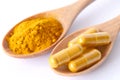 Thai herbal medicine from Tumeric roots. Royalty Free Stock Photo