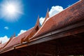 Thai home architecture style of traditional house roof Royalty Free Stock Photo
