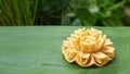 Thai homemade crispy Lotus blossom cookie delicious snack.