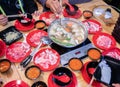 Thai hot pot soup Royalty Free Stock Photo