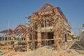 Thai house under construction Royalty Free Stock Photo