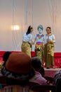 Thai Human Puppet dance of stage Wat Khanon Nang Yai, Ratchaburi