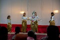 Thai Human Puppet dance of stage Wat Khanon Nang Yai, Ratchaburi