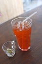 Thai Ice Tea Lemon Royalty Free Stock Photo