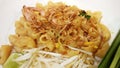 Thai Italian fusion food mix, Stir fried macaroni with tamarind sauce