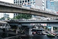 Thai-Japanese Friendship Bridge at Silom Intersection area Royalty Free Stock Photo