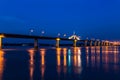 Thai - lao friendship bridge across the mekong river on mukdahan, thailand