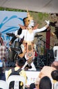 A Thai Life puppet show performing on the stage at Thailand grand festival, Sydney, Australia.