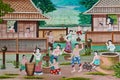 Thai lifestyle wall art painting