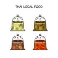 4 Hot Food Bags in thai style