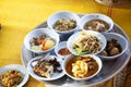 Thai local food set for serve guest people join in married traditional  retro style Royalty Free Stock Photo