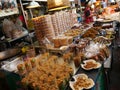 Thai local market,shellfish pickle,dry squid,shrimps,pork,fish,mushrooms and more