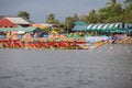 Thai long boats compete during King's Cup Native Long Boat Race