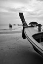 Thai long-tail boat on the beach by the sea