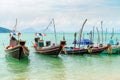 Thai long tail fishing boats at Koh Samui Royalty Free Stock Photo