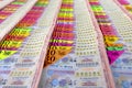 Thai lottery with colorful conner Royalty Free Stock Photo