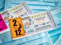 Thai Lottery for the period April 1, 2020 Royalty Free Stock Photo