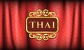 Luxury curtains background, Thai traditional concept The Arts of Thailan, Royalty Free Stock Photo