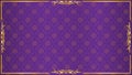 Thai luxury purple background with golden frame - Asian traditional art Design
