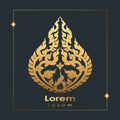 Thai luxury vintage golden pattern design for logo, label, icon ,brand for your product or packaging
