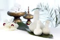 Thai massage with herbal stamp Royalty Free Stock Photo