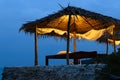 Thai massage hut near the sea in the evening time Royalty Free Stock Photo